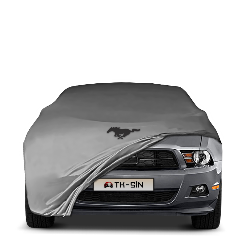 Indoor Autoabdeckung für Ford Mustang 5 (2004–2012) mit Logo – maßgeschneidert & atmungsaktiv

