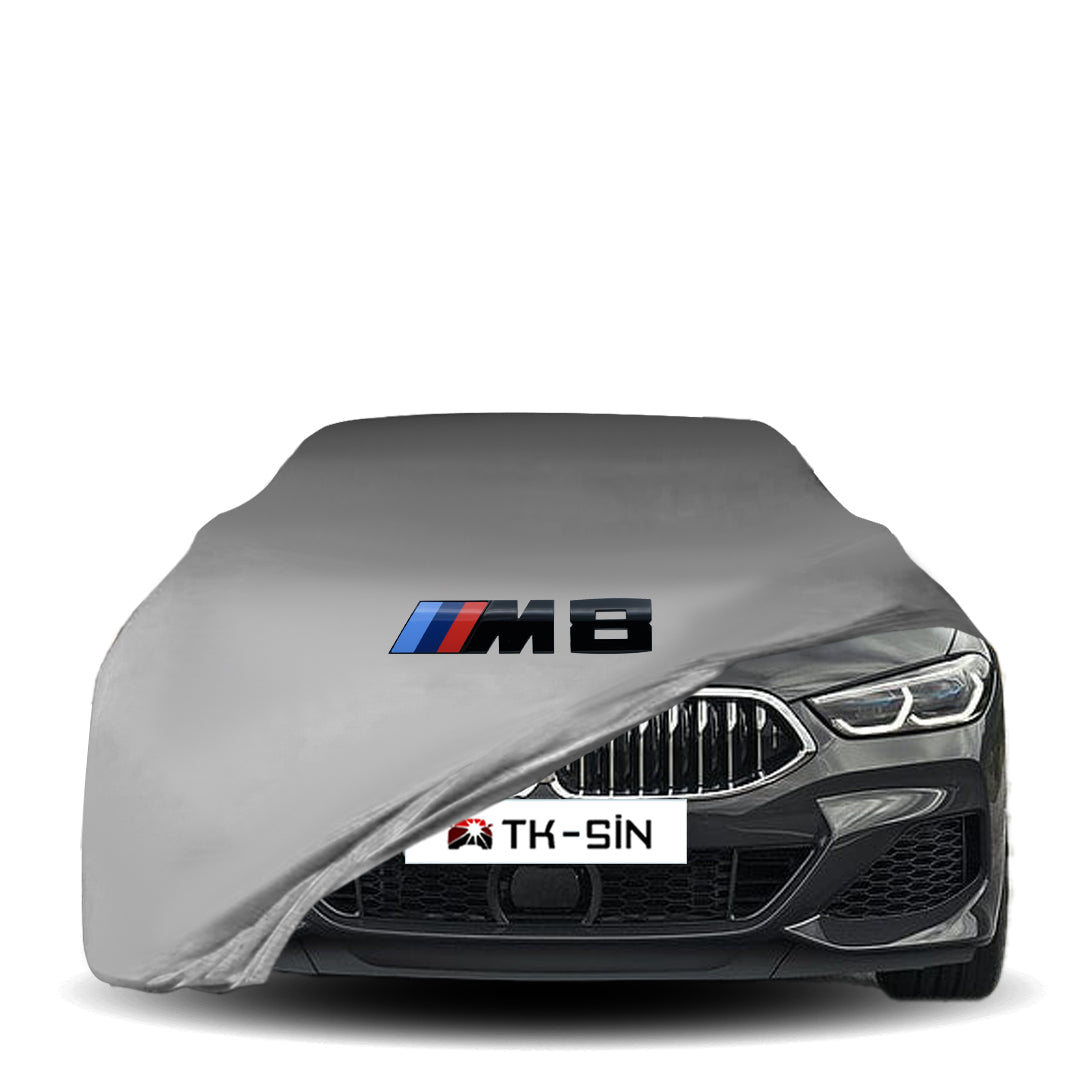 Indoor Autoabdeckung für BMW 8er Coupé / Cabrio G14–G15 (2018–2022) mit Logo – maßgeschneidert & atmungsaktiv

