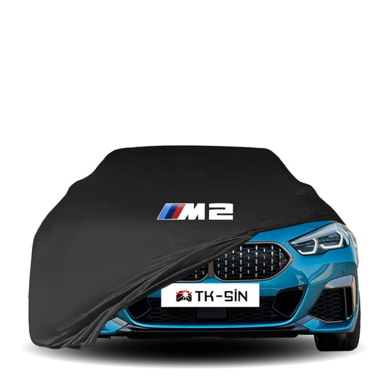 Indoor Autoabdeckung für BMW M2 – 2er F44 Gran Coupé (ab 2019) mit Logo – maßgeschneidert & atmungsaktiv

