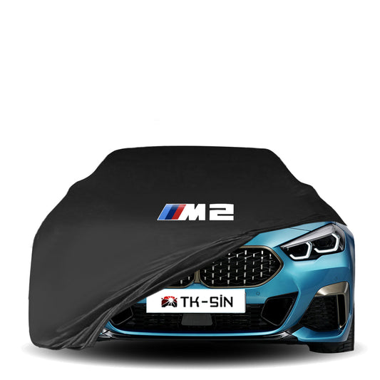 Indoor Autoabdeckung für BMW M2 – 2er G42 Coupé (ab 2021) mit Logo – maßgeschneidert & atmungsaktiv

