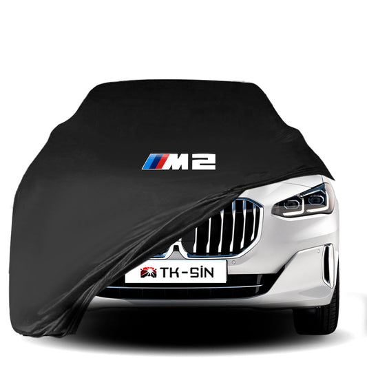 Indoor Autoabdeckung für BMW M2 – 2er U06 Active Tourer (ab 2021) mit Logo – maßgeschneidert & atmungsaktiv

