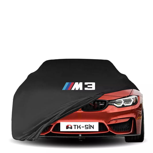 Indoor Autoabdeckung für BMW M3 – 3er Limousine F80 (2014–2018) mit Logo – atmungsaktiv & maßgeschneidert