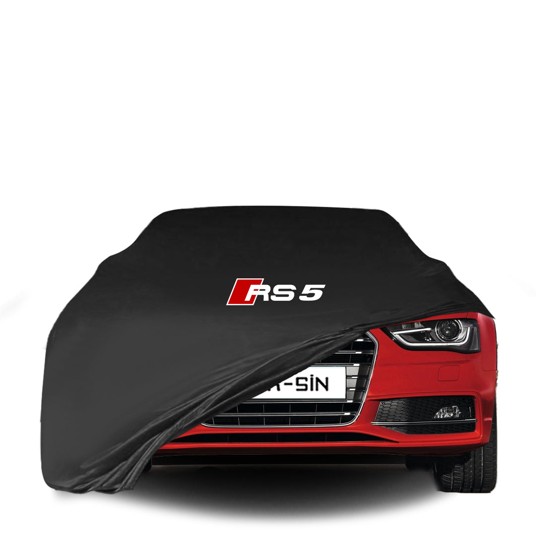 Maßgeschneiderte Indoor Autoabdeckung für RS5 – Audi A5 8T/A Limousine (2011–2016) mit Logo – atmungsaktiv & elastisch